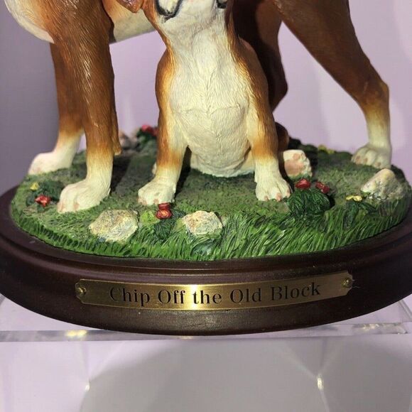Danbury Mint "Chip Off The Old Block" Boxer Figurine Puppy 6x5 - Picture 2 of 10